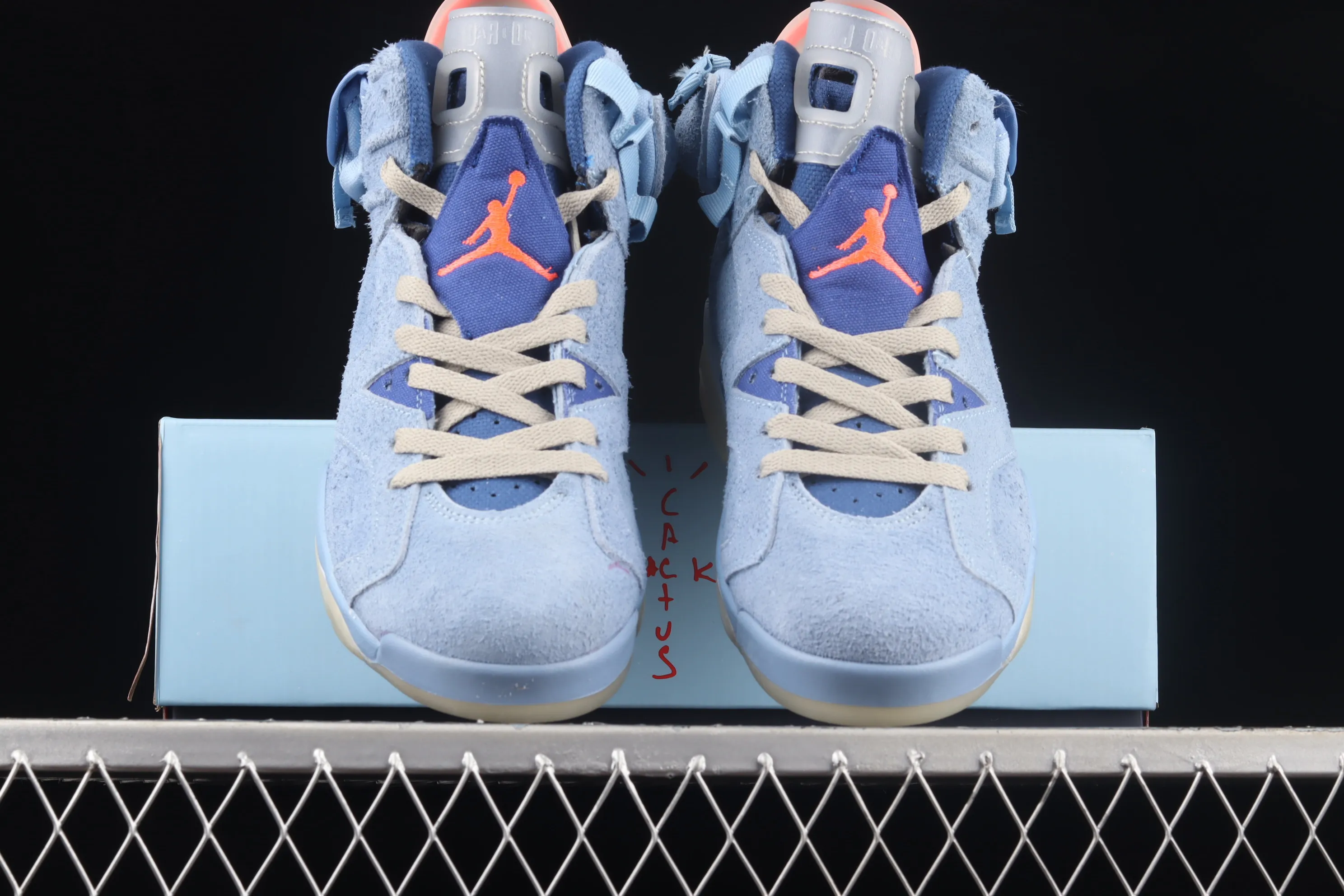 All categories Air Jordan Jordan series basketball shoes Air Jordan 6 Travis Scott x Air Jordan 6 "Cerulean" AJ6 Joe 6 joint sky blue DH0690-400